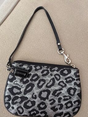 Coach Madison Ocelot Leopard Print Wristlet
